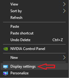 access the Display Settings