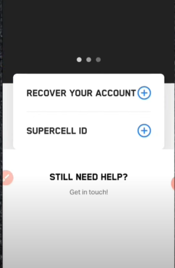 account recovery option for Clash Royale