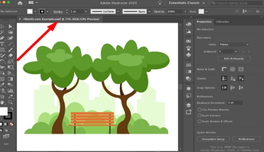 Adobe illustrators interface