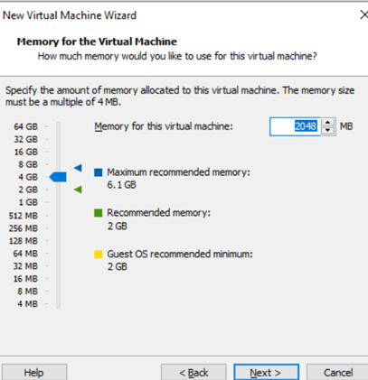 Allocate memory for Virtual Machine