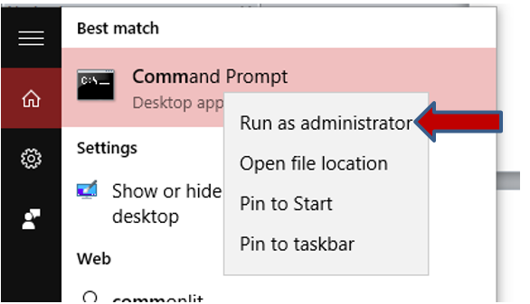 Type Command Prompt