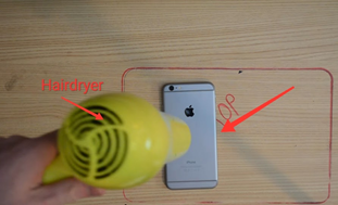 Applying Hot air on iPhone