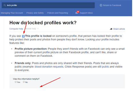 Articles that will help you lock your profile