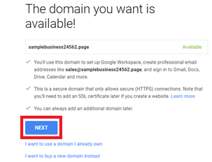 Available domain