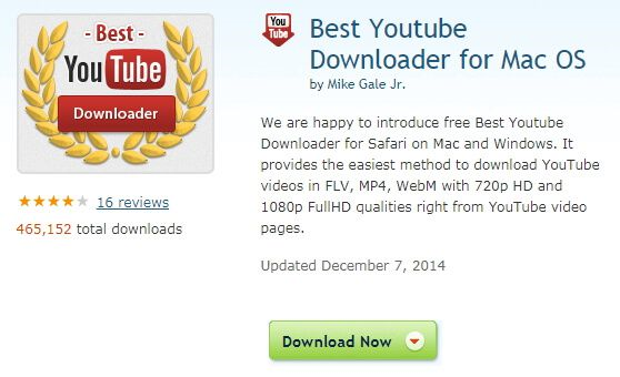 Best Youtube Downloader for Mac OS Add on for Safari