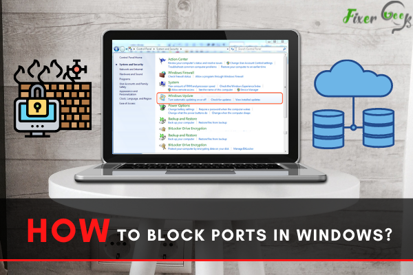 Block ports in Windows