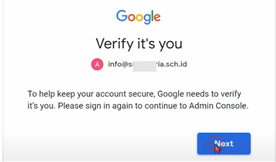 button to verify your account