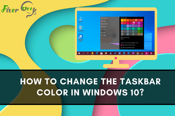 change the taskbar color