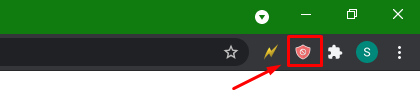Check for the icon of the extension