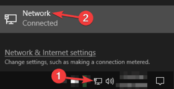 Choose the Network icon