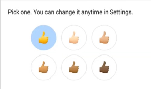 choosing the default emoji color