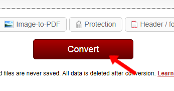 click convert and wait for the PDF version