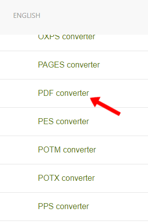 click on PDF converter