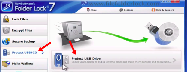 Click on Protect USB
