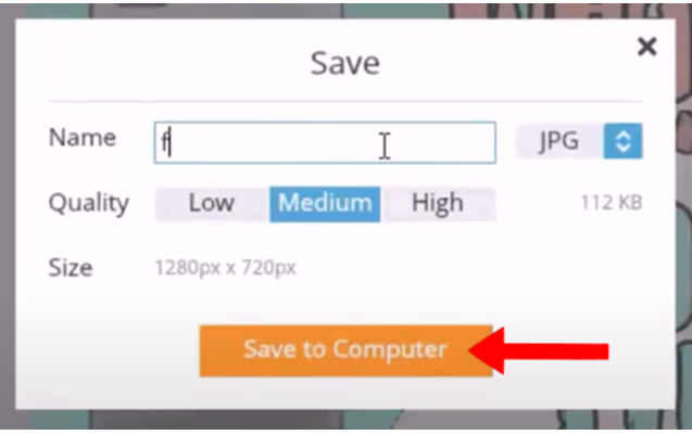 click on Save to Computer