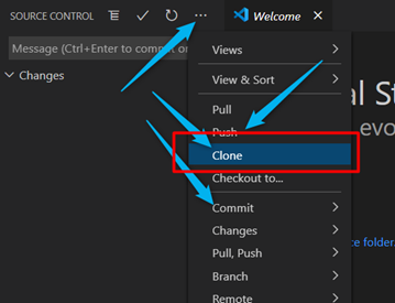 Clone option from Visual Studio