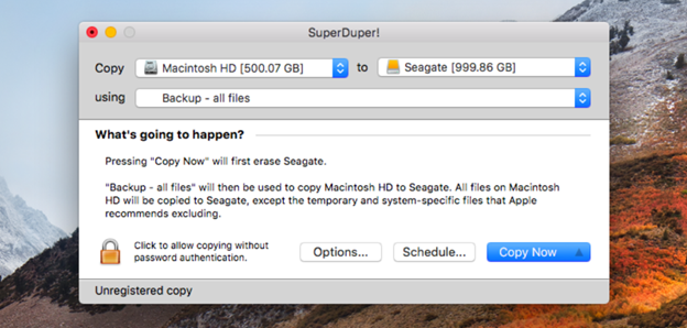Cloning a hard drive on Mac