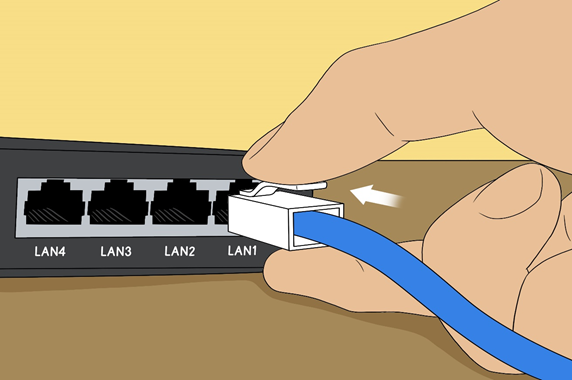 Connect Ethernet Cable to Router