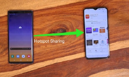 Connect the second phone to Hotspot