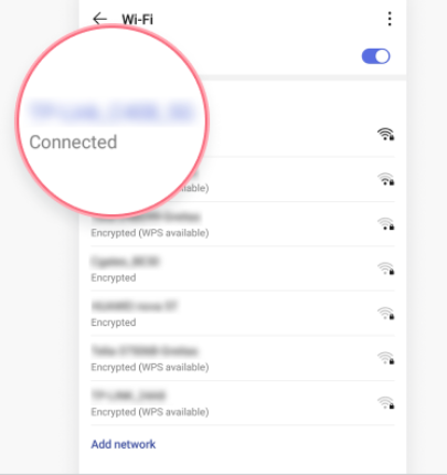 connected SSID on android