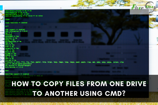 How to Copy Files from One Drive to Another using CMD?