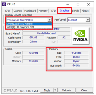 CPU-Z to check VRAM