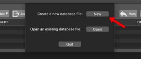 create a new database file