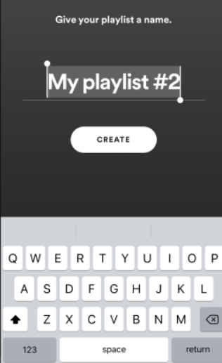 create a new Spotify playlist