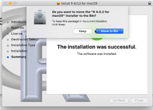 Delete file after installation