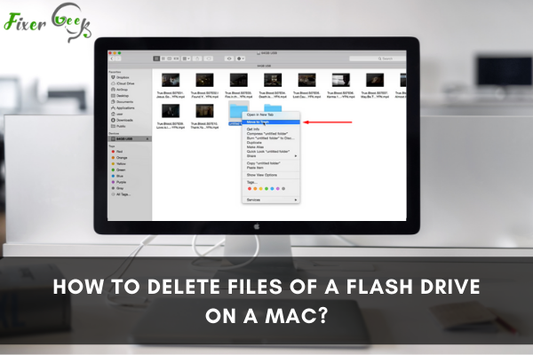 Delete files of a Flash Drive on a Mac