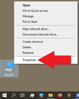 Desktop and select Properties