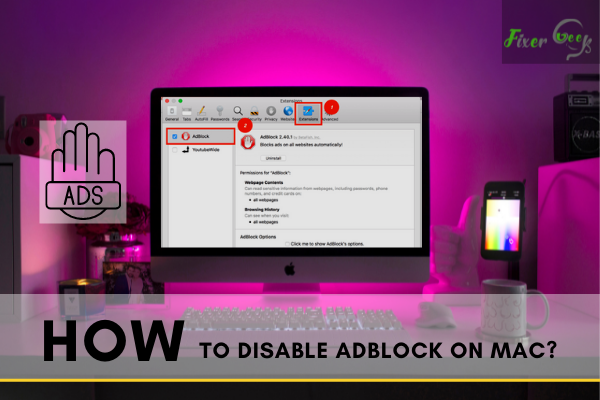 Disable AdBlock on Mac
