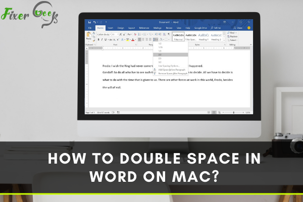 Double space in Word on Mac