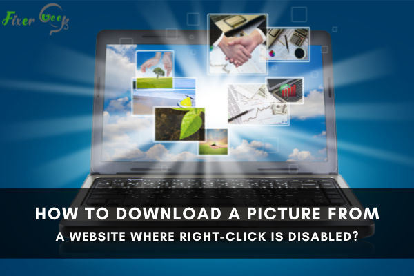 Download a picture from a website where right-click is disabled