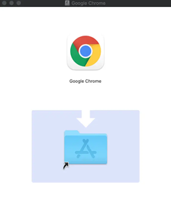 Drag down the Chrome symbol
