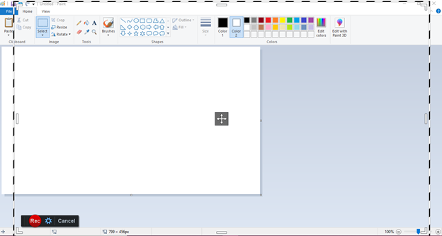 drawing in Microsoft Paint