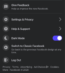 Enable Dark Mode in ANDROID FACEBOOK App