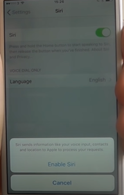 enable siri on iPhone seven