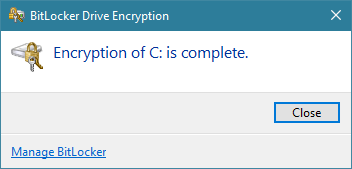 Encryption is finally complete