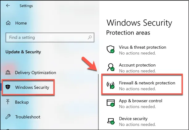 Firewall & network protection