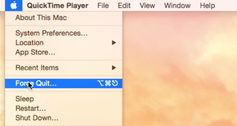 Force Quit from Apple Menu