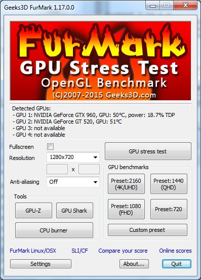 Funmark GPU Stress Test