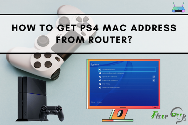 Get PS4 MAC Address from Router