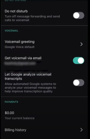 Get voicemail via email