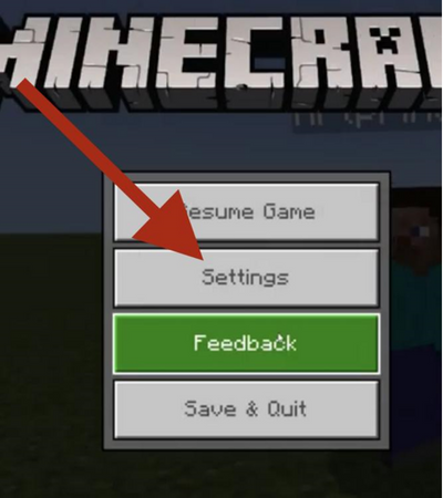 Go to Settings found