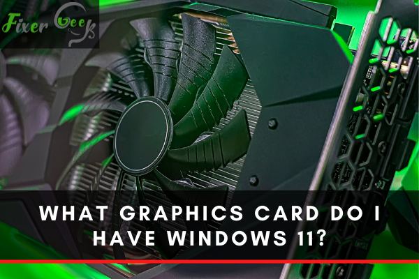 What Graphics Card do I have Windows 11?