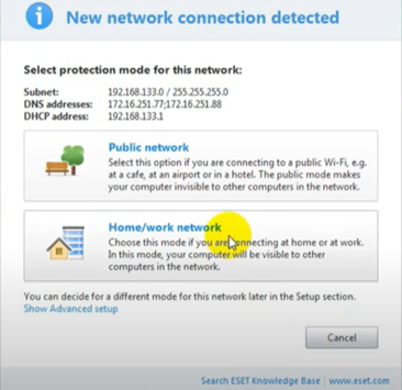 Home Network option