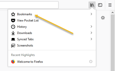 Importing Bookmarks to Firefox