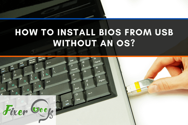 Install bios from USB without an os