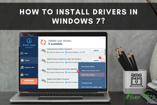 Install drivers in windows 7